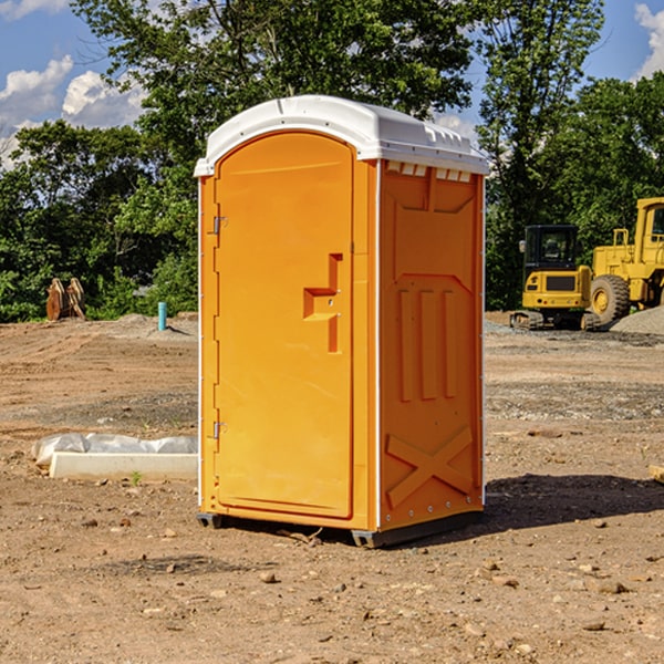 can i customize the exterior of the portable restrooms with my event logo or branding in Roosevelt Gardens